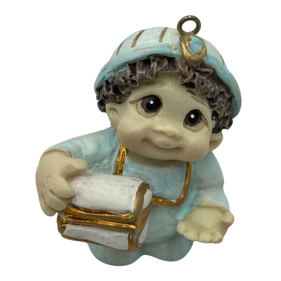 Vintage Hand-Painted Ceramic Nativity With Baby Jesus Ornaments Set Of 6 - Picture 5 of 14